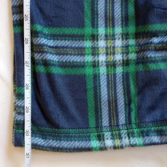 NWT 2PC Sleep Chic Plaid Pajama Pants Socks S Bottoms Blue Green JC Penney - Picture 10 of 10
